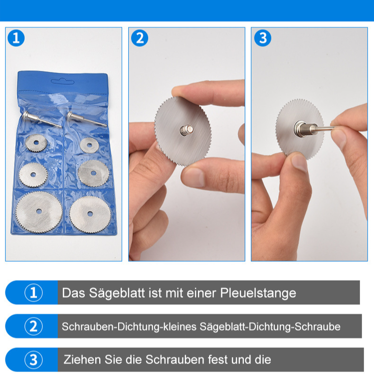 Schnellarbeitsstahl-Sägeblatt, kleines Sägeblatt-Set, elektrische Schleifmaschine, Schneidklinge