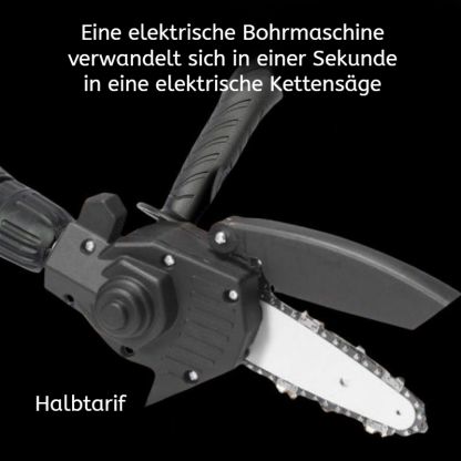 6-Zoll Bohrmaschine zu Kettensägen-Umrüstsatz, Mini-Astsäge, Elektrowerkzeug-Set