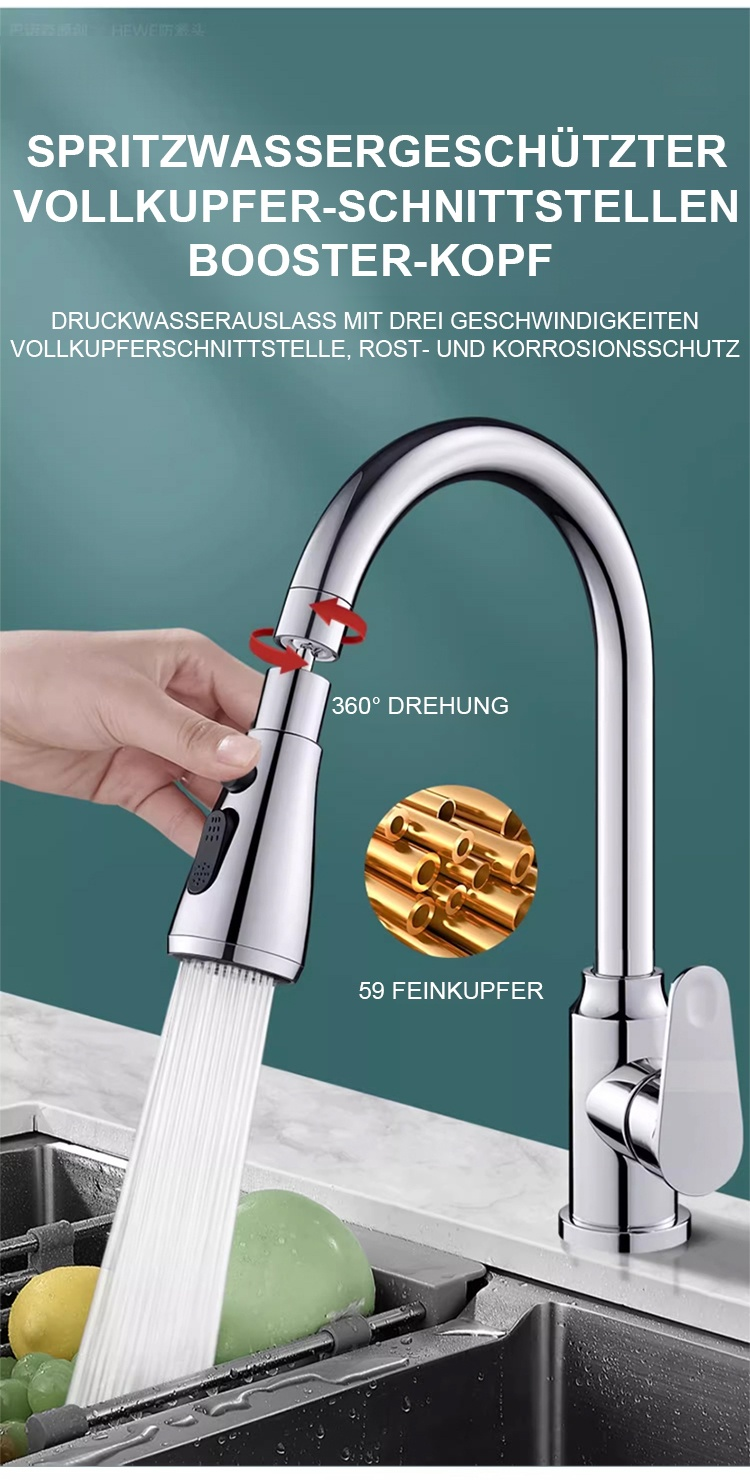 Küchenarmatur Spritzschutzverlängerung am Wasserhahn