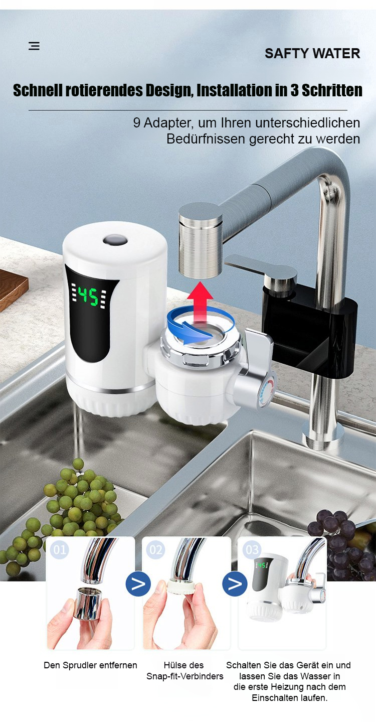 Sofort Warmwasser aus dem Wasserhahn