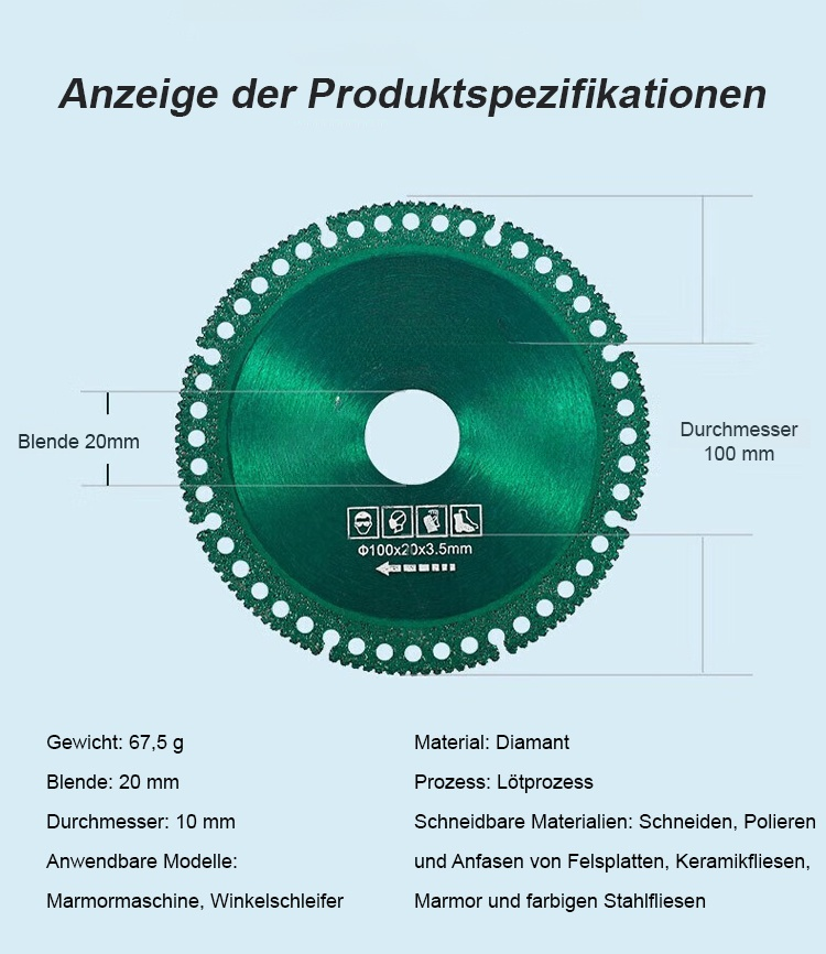 Mehrzweck-Verbundtrennscheibe