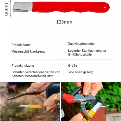 Tragbares Handschärfgerät für Gartenscheren