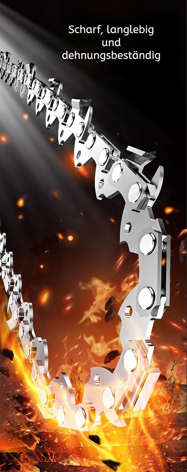 Handliche Mini-Kettensäge mit ergonomischem Griff