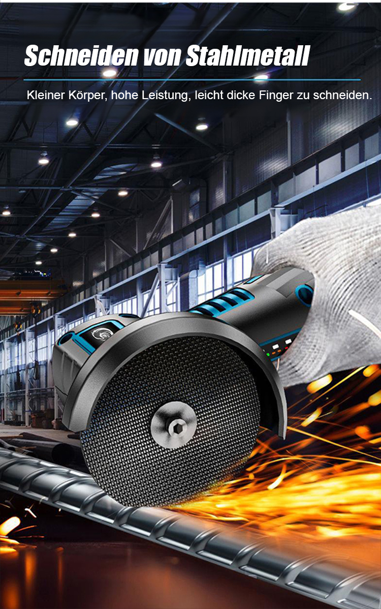 Leistungsstarker Winkelschleifer für Metall und Stein