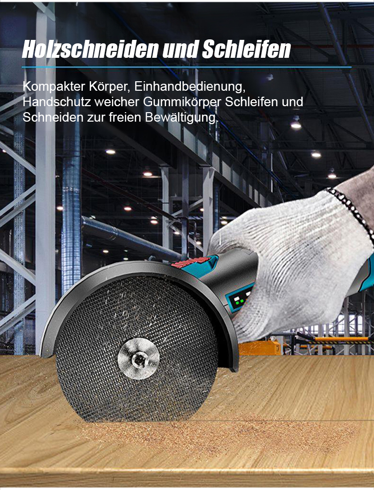 Tragbarer Winkelschleifer für flexible Anwendungen