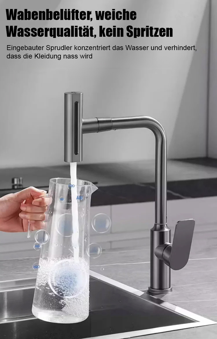 Platzsparender Universal-Ausziehhahn