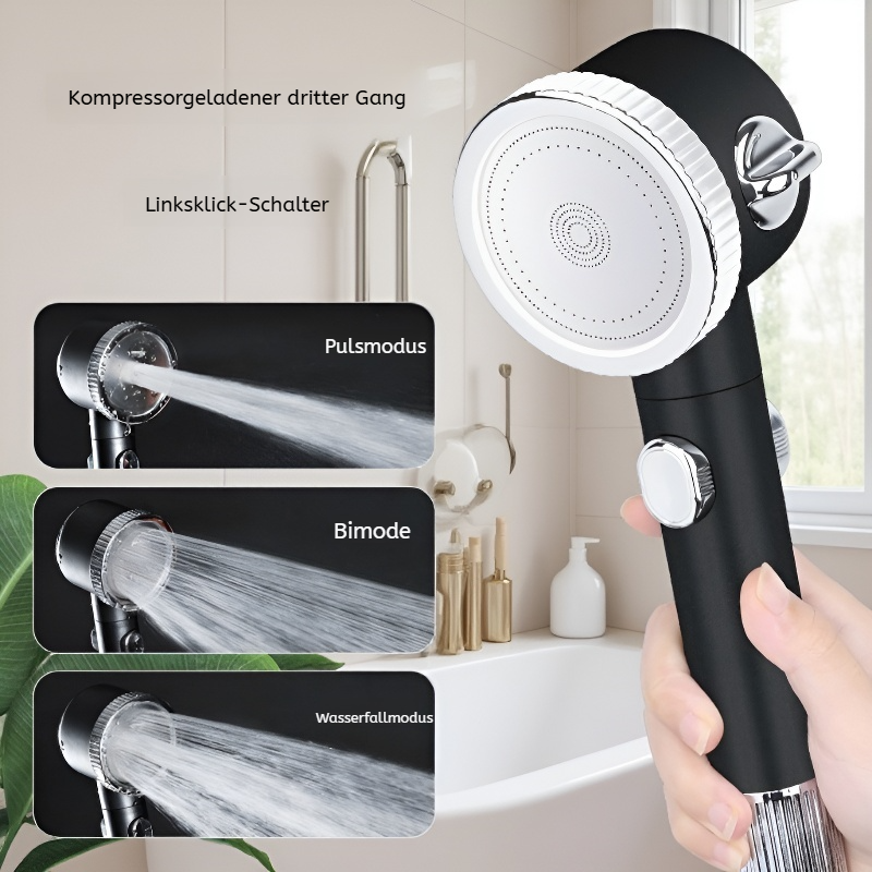 Multifunktionale Duschkopf-Set mit drei Massage-Modi und Druckverstärkung