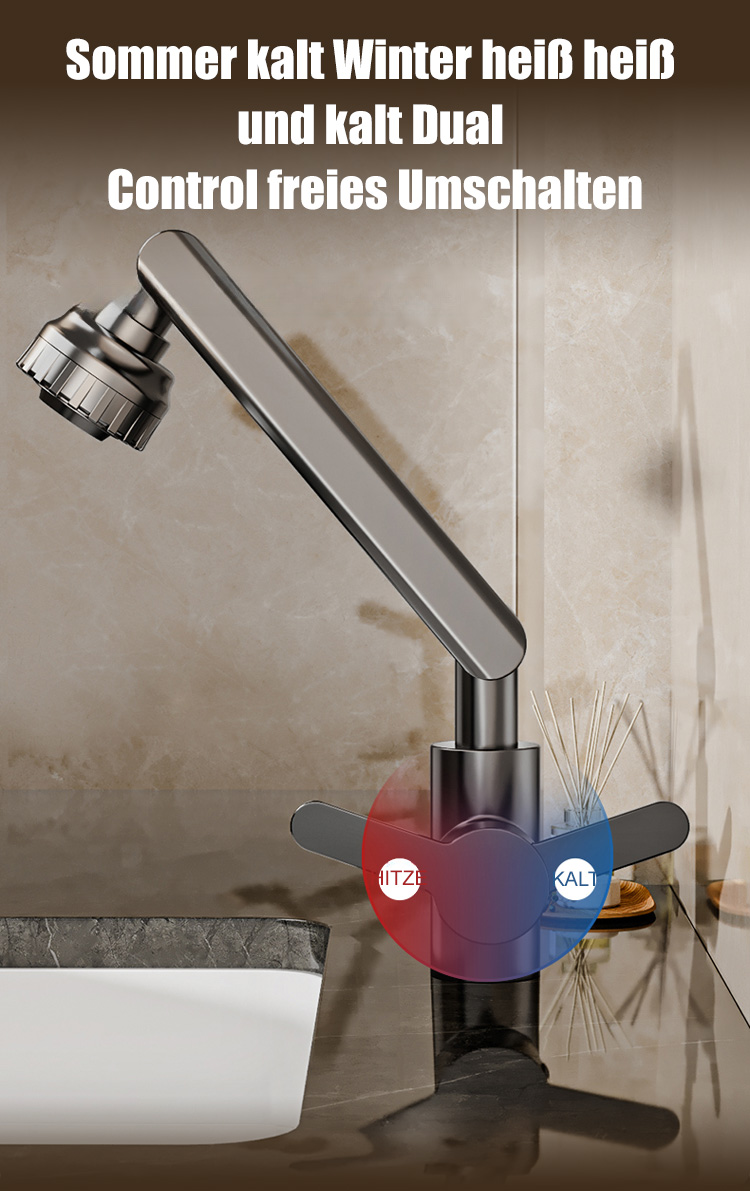 1080° schwenkbare Roboterarm Küchenarmatur am Spülbecken