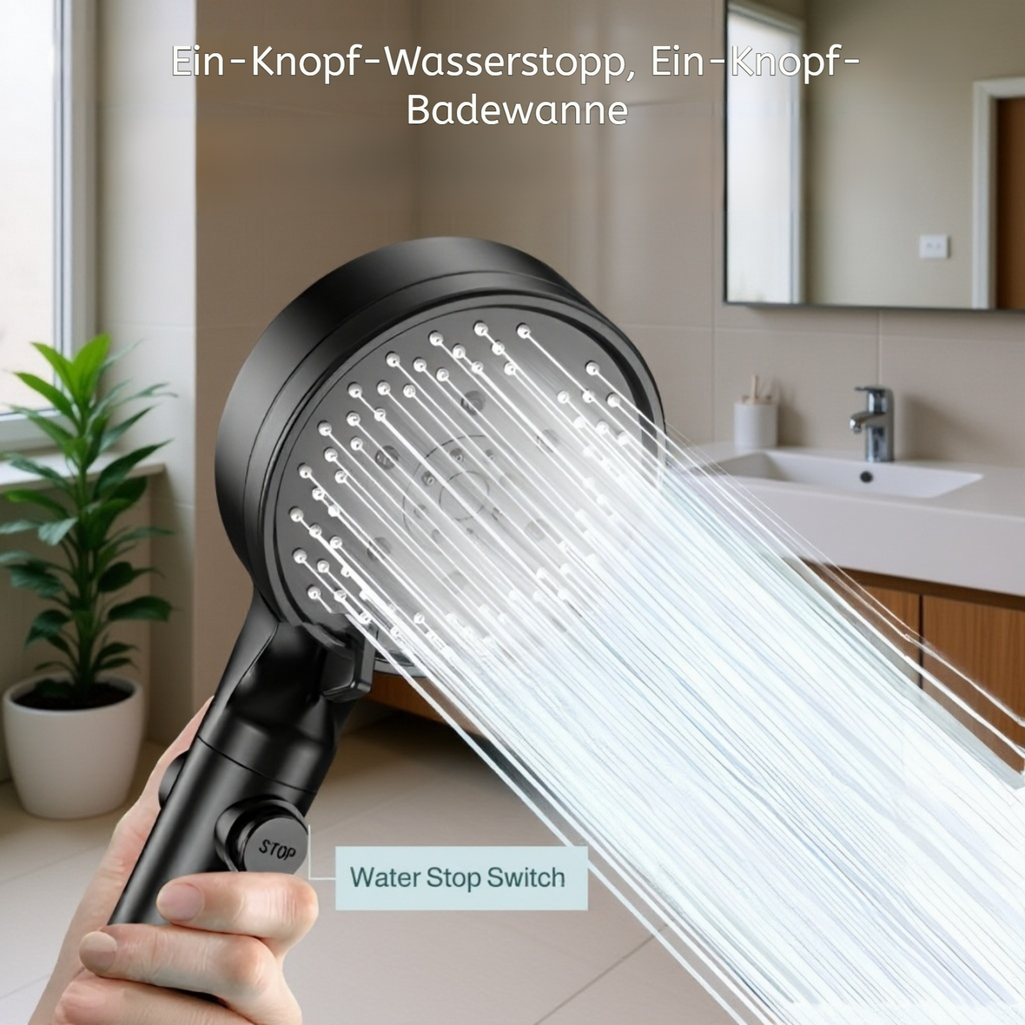 Duschkopf mit Druckverstärkung