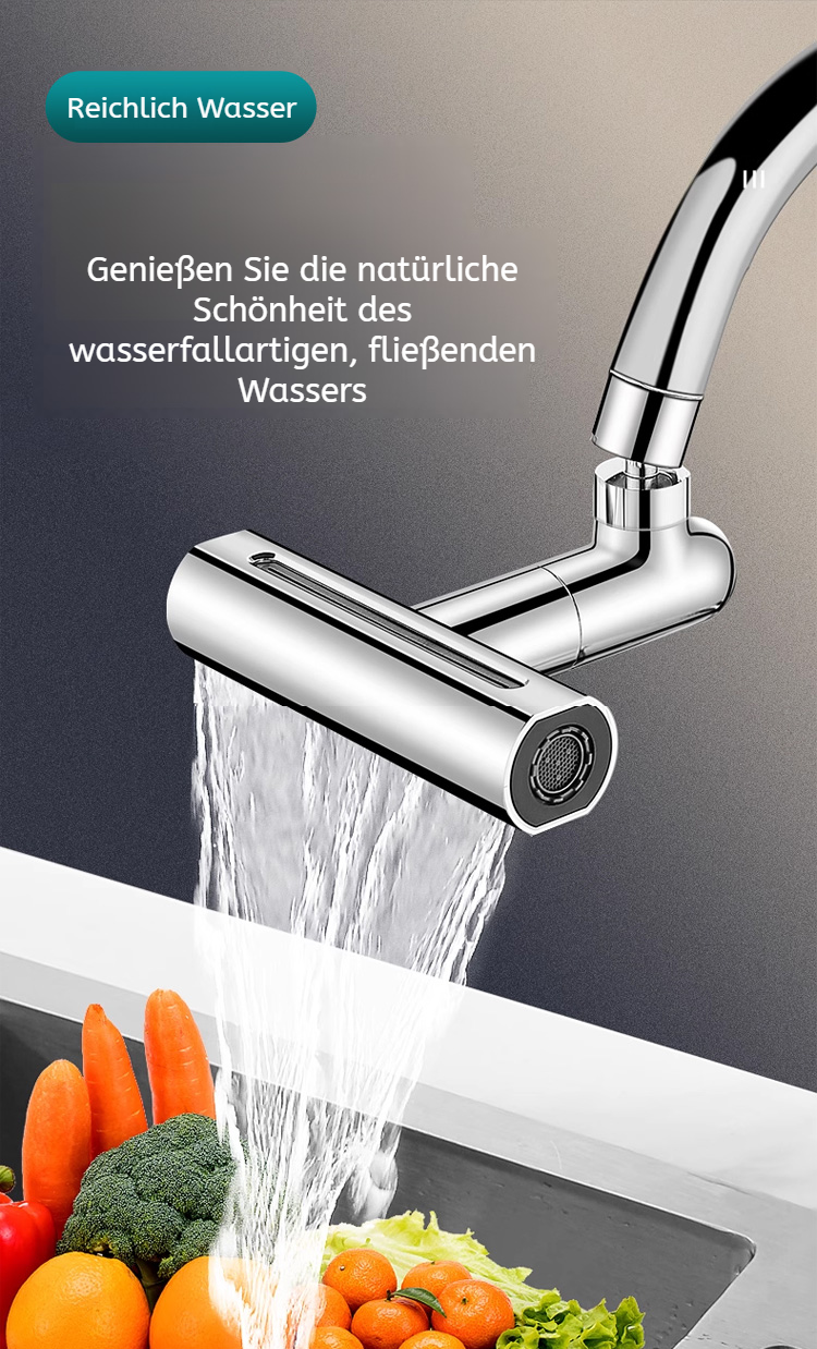 Innovative Badezimmerarmatur mit Wasserfall und Regendusche