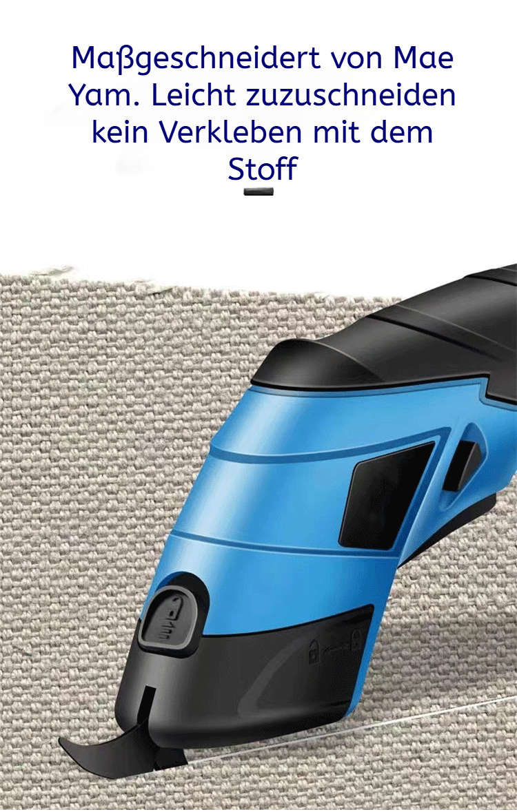 Nahaufnahme der scharfen Klingen der elektrischen Handschere