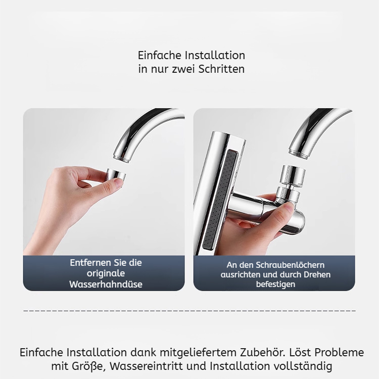 Einfach zu installierender drehbarer Wasserhahn