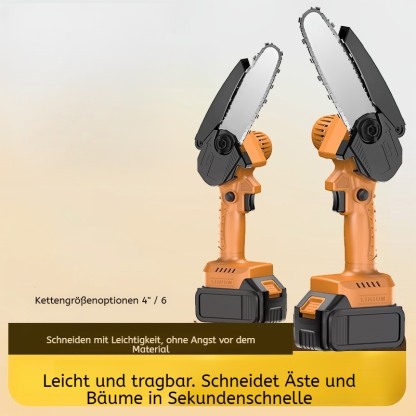 Akku-Handkettensäge, bürstenlos, tragbar, Mini-Kettensäge zum Beschneiden