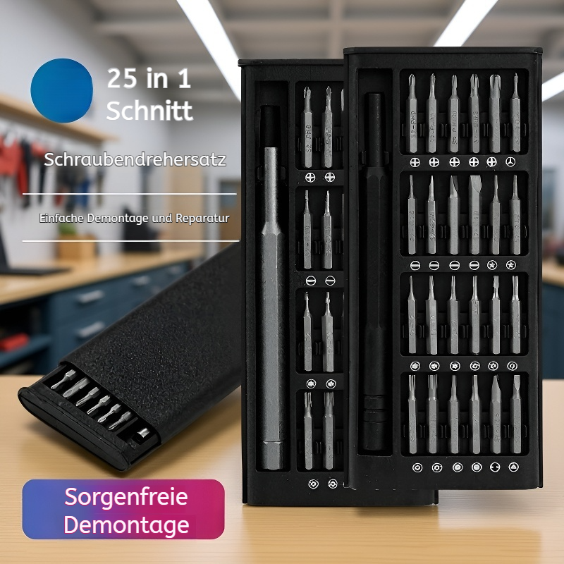 25-teiliges Schraubenzieher-Set, ergonomisch, vielseitig, für alle Instandhaltungsarbeiten