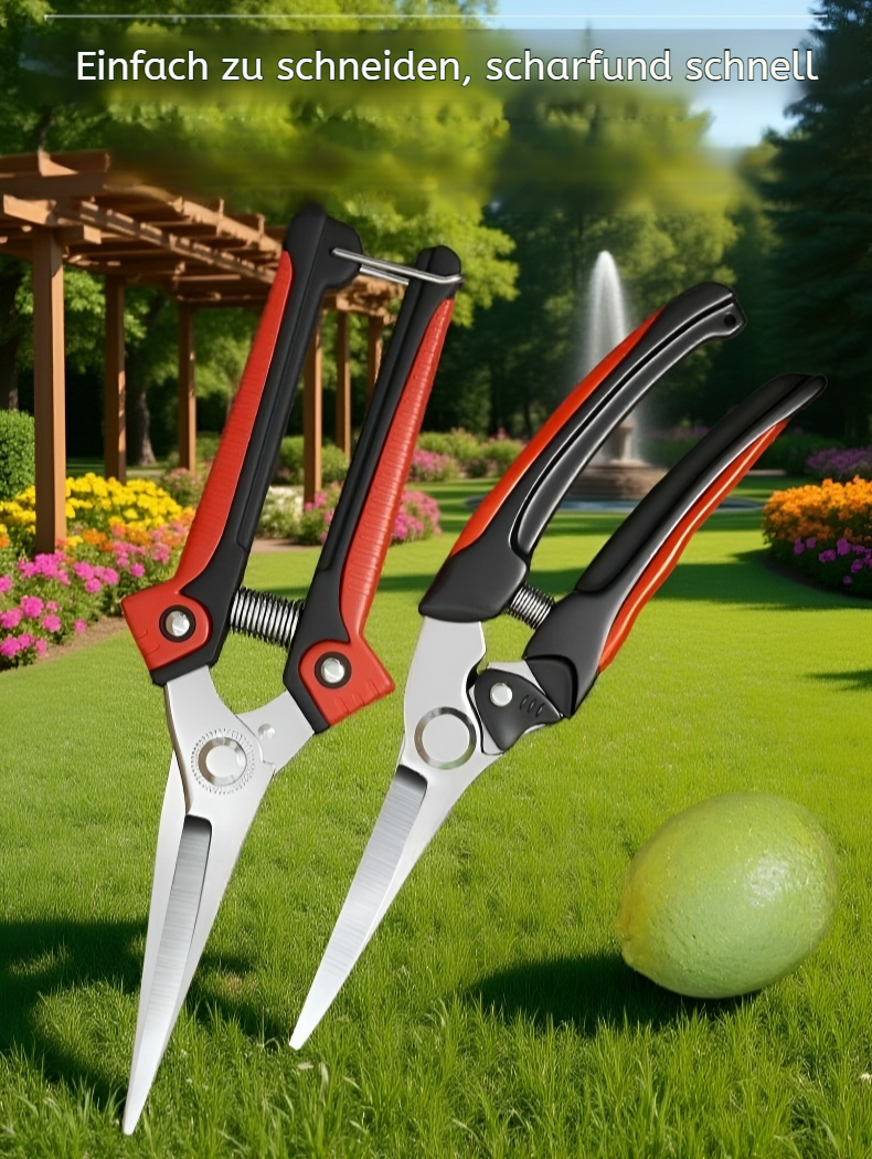 Gartenschere für Obstbaumschnitt in Nahaufnahme