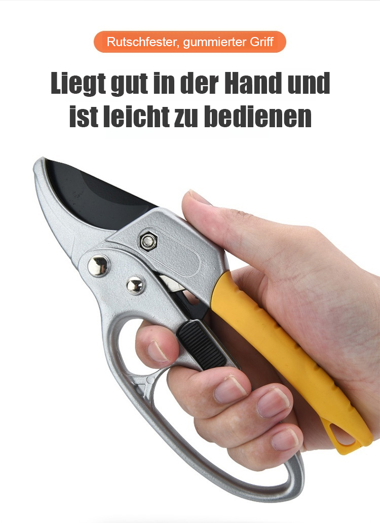 Obstbaumschnittschere in Anwendung im Obstgarten