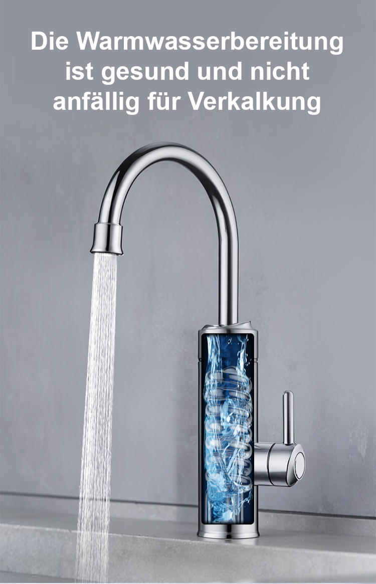 Drehbarer Wasserhahn für flexible Nutzung von Warm- und Kaltwasser