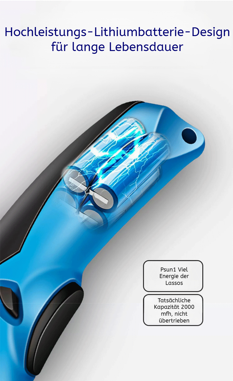 Elektrische Handschere schneidet mühelos dicke Zweige