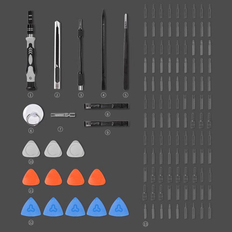 132-teiliger multifunktionaler Schraubendreher-Reparatursatz