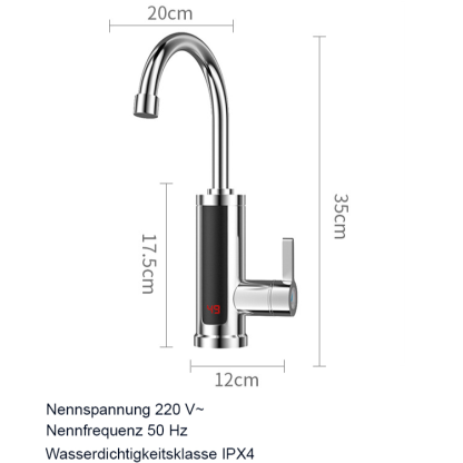 Sofort-Heißwasserhahn, für warmes und kaltes Wasser, doppelte Nutzung