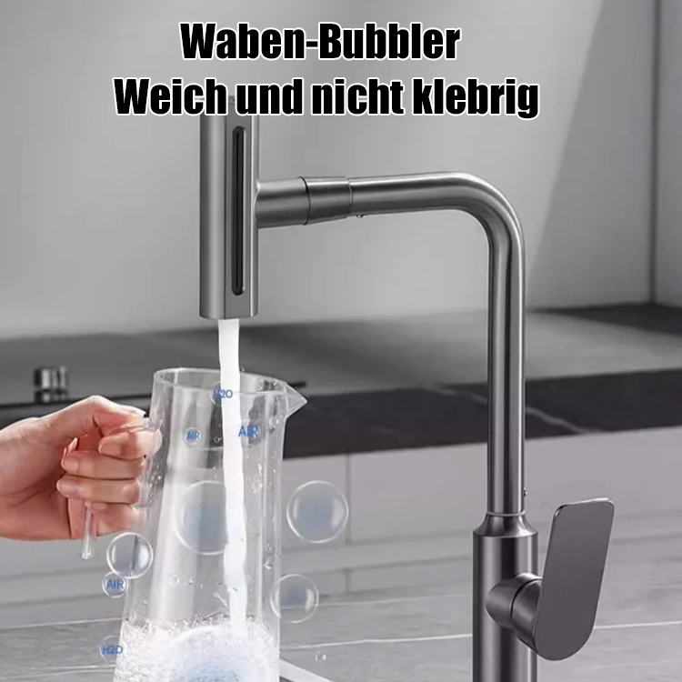 Kalt-warm drehbarer Universal-Ausziehhahn.