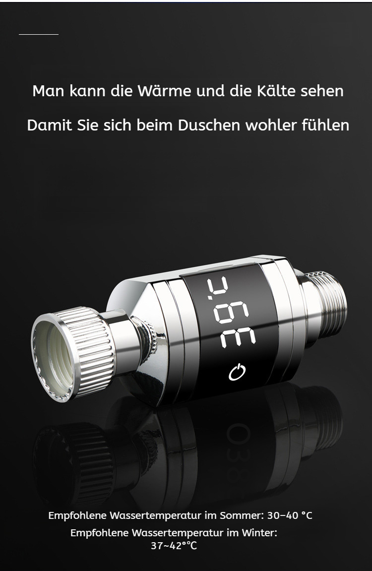 Duschkopf mit digitalem Temperaturdisplay