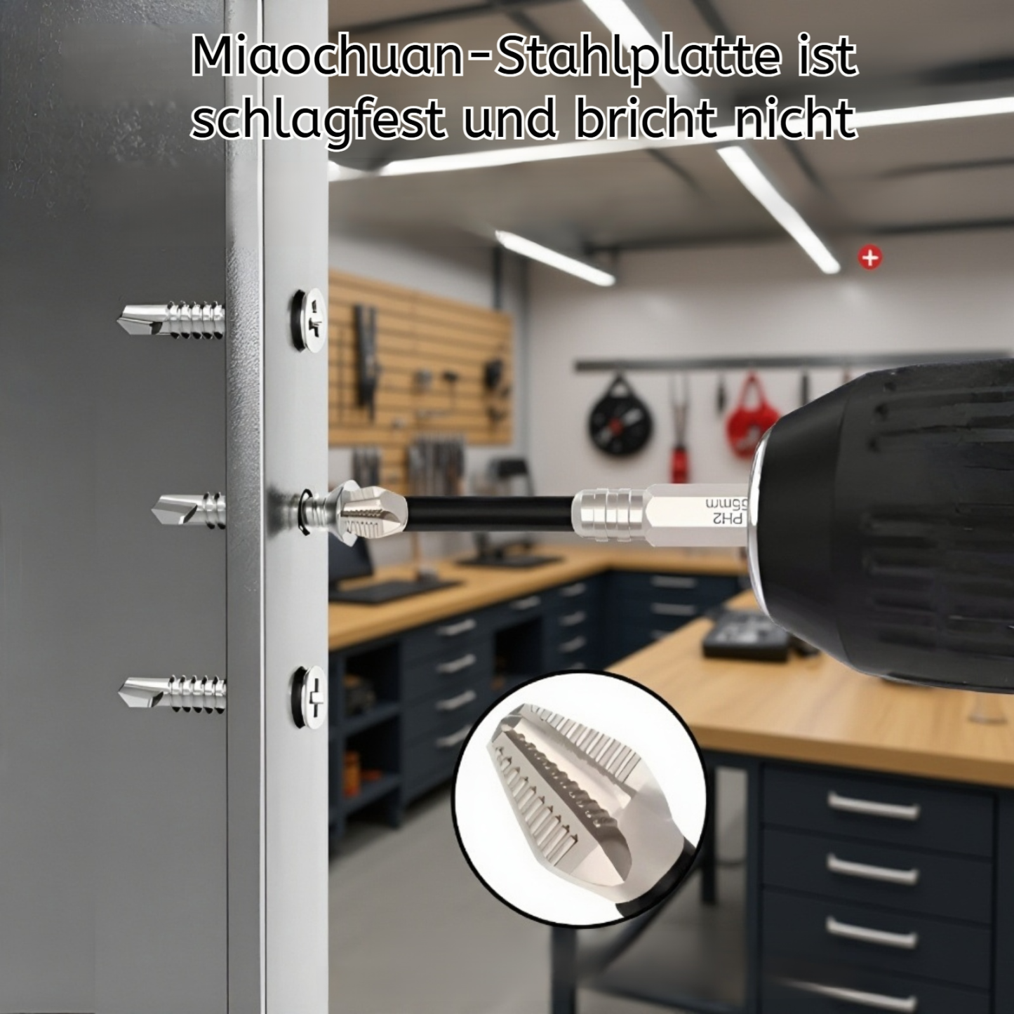 K5 Magnetischer, rutschfester Bit mit Gewinde, stoßfest für Schraubendreher