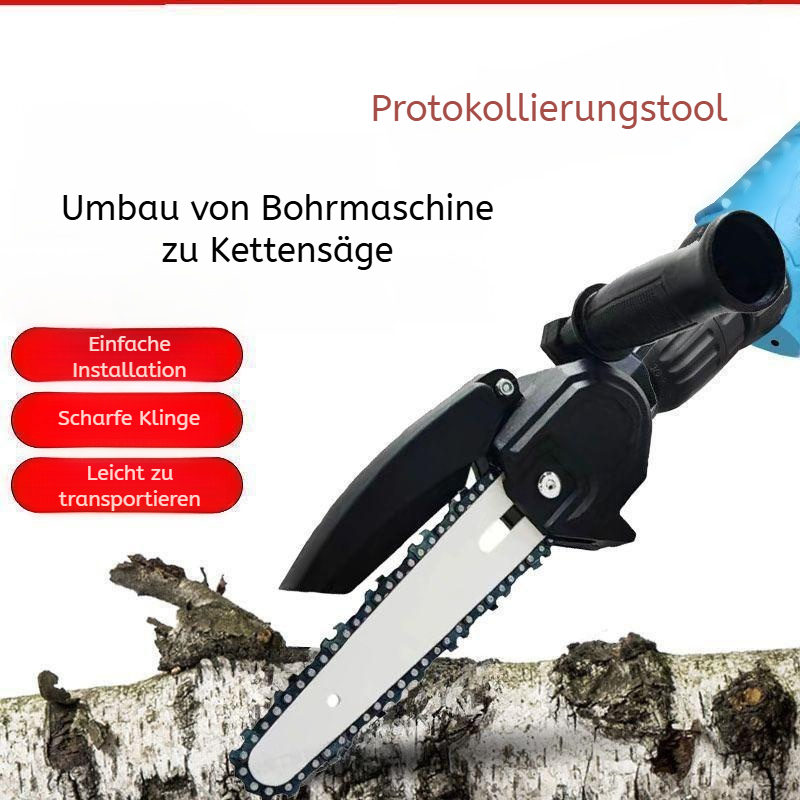 6-Zoll Bohrmaschine zu Kettensägen-Umrüstsatz, Mini-Astsäge, Elektrowerkzeug-Set