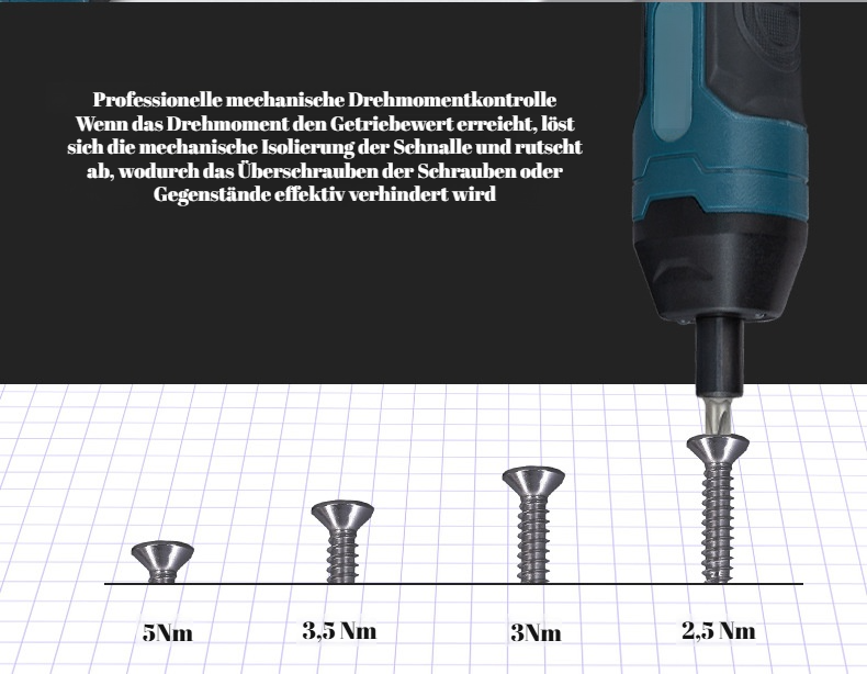 Elektrischer Schraubendreher für Elektronik und Uhren