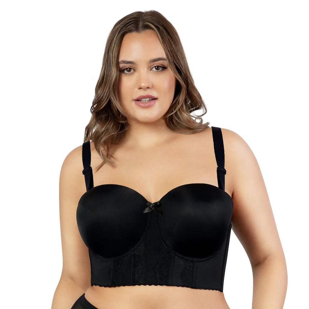 Nahtloser Spitzen-BH mit Push-up-Effekt und Bustier-Design