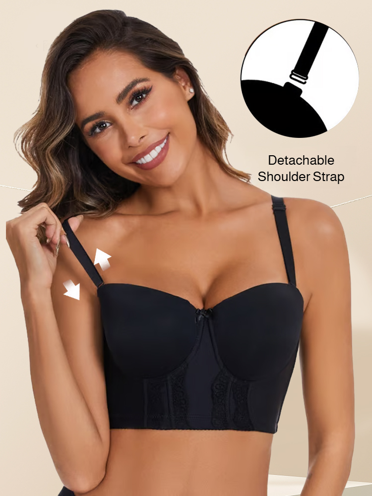 Nahtloser Spitzen-BH mit Push-up-Effekt und Bustier-Design