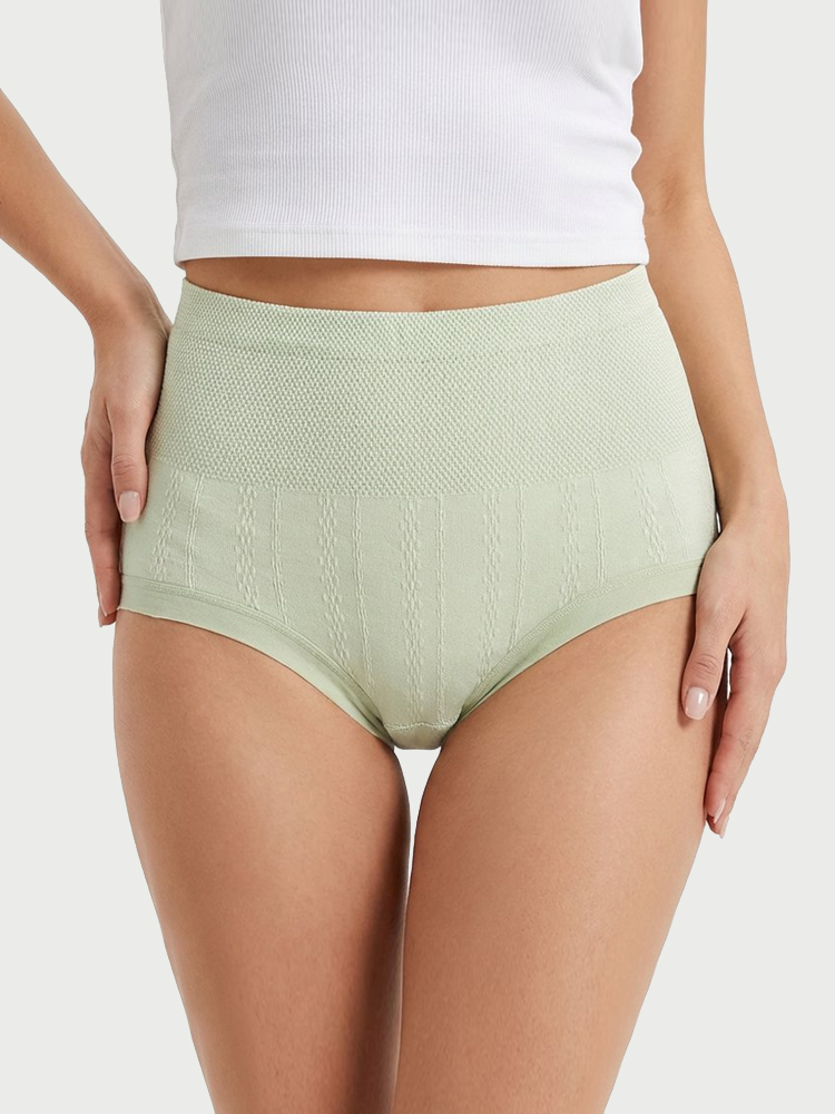 High waisted, tummy-tightening, hip-lifting, seamless mugwort antibacterial panties