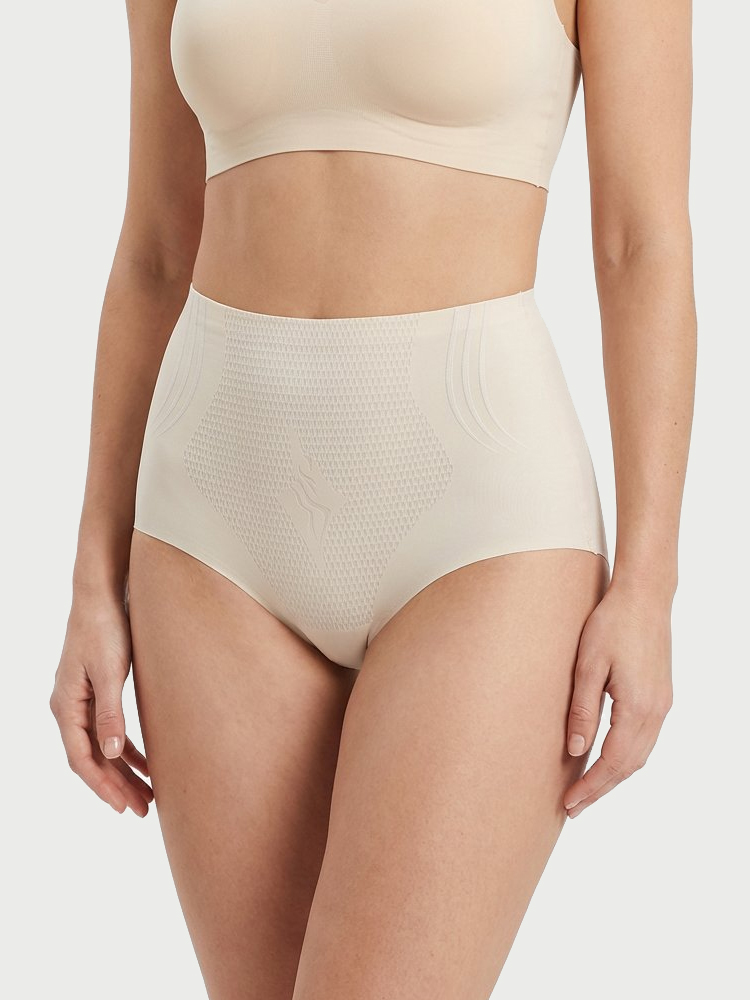 [Waist Measurement of 18 Inches] High-Waisted Liquid Antibacterial Tummy Control Underwear