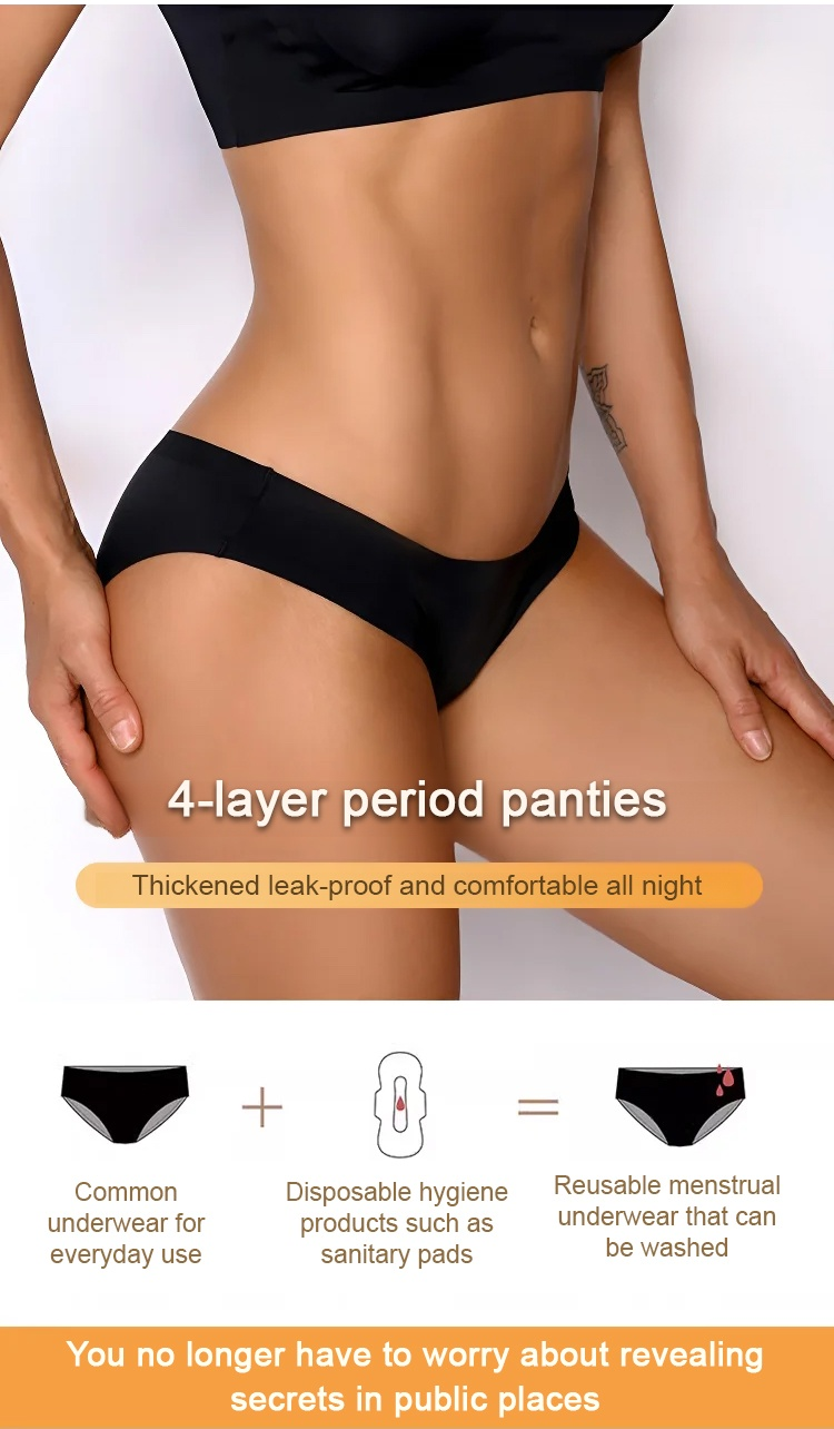 Sustainable and reusable physiological pants for women