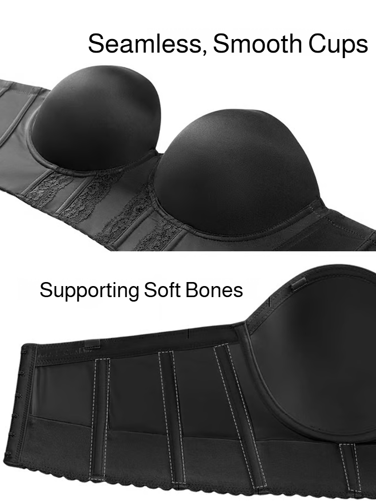 Nahtloser Spitzen-BH mit Push-up-Effekt und Bustier-Design