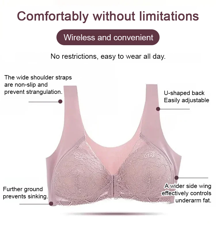 Invisible support ice silk bra for women