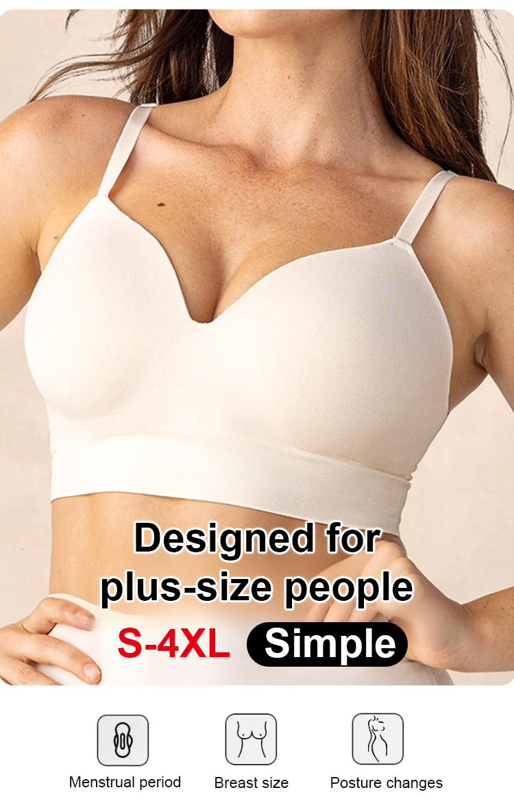 Supportive non-wired bra for curvy women