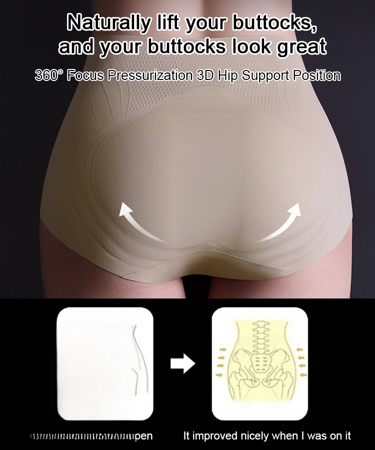 [Waist Measurement of 18 Inches] High-Waisted Liquid Antibacterial Tummy Control Underwear