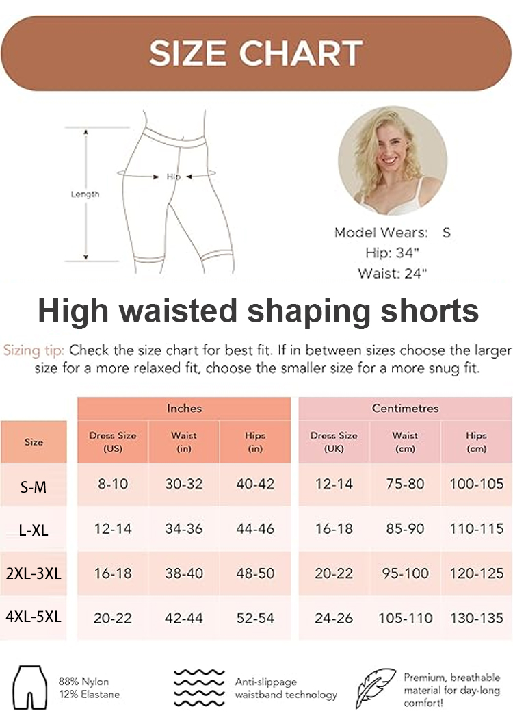 High waisted boxer pants breathable and stretchy material