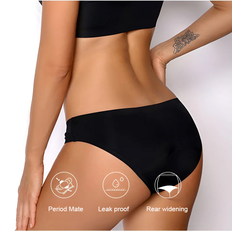 Close-up of leakproof technology in period pants