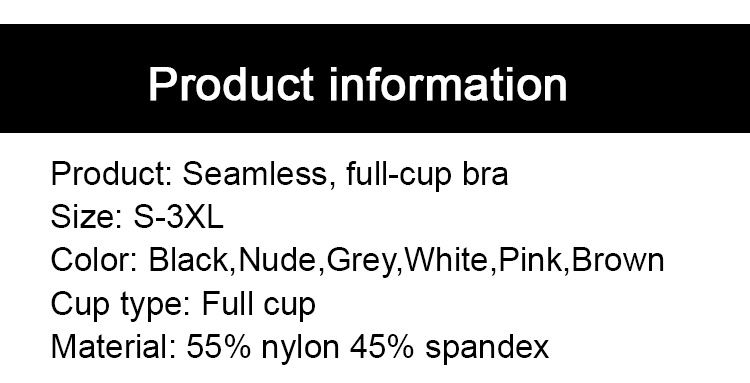 Full coverage seamless bra for women