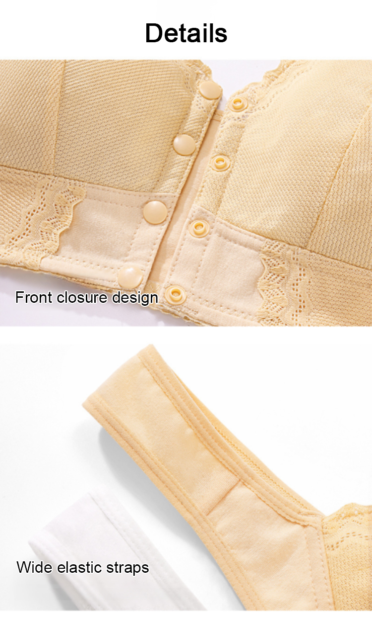 Front Button Bra in Various Colors