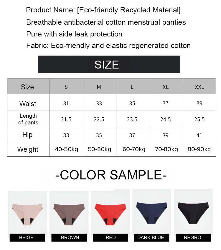 [Environmentally friendly recycled material] Pelvic floor support anti-leakage physiological pants