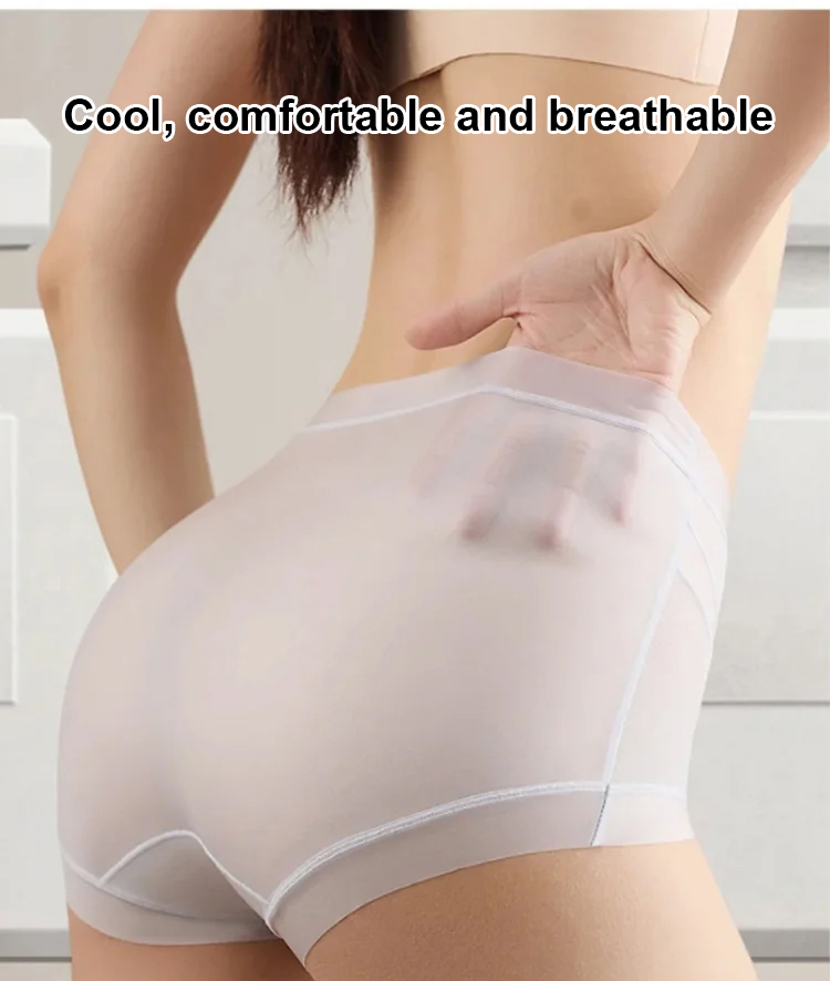 Double-layer slimming lace panties showing stretch and flexibility