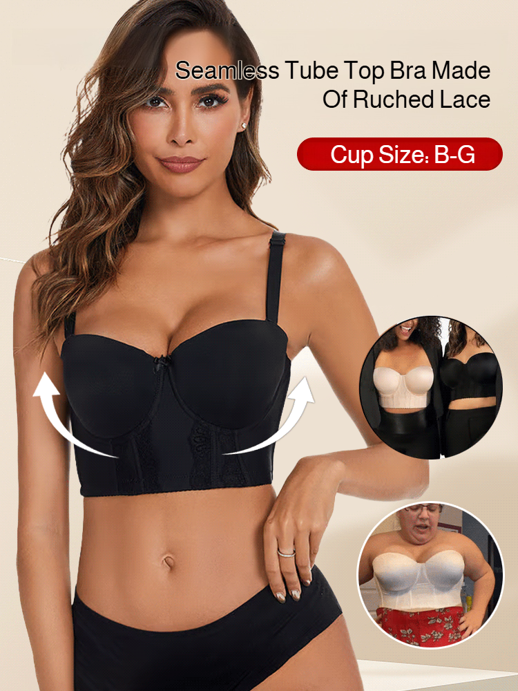 Nahtloser Spitzen-BH mit Push-up-Effekt und Bustier-Design