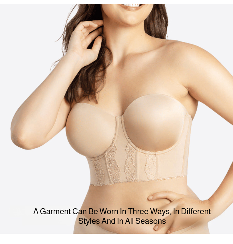 Push-up effect seamless bra detail