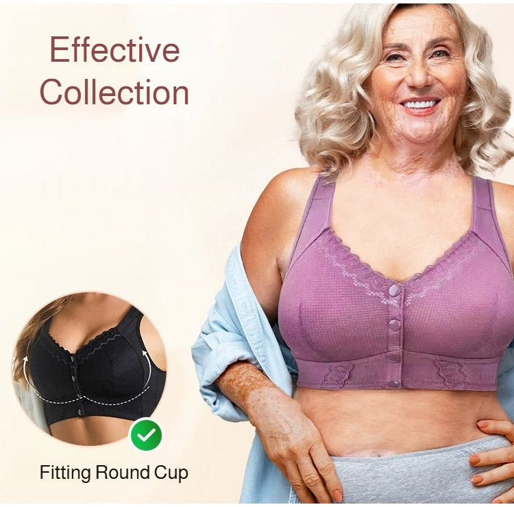 Soft and supportive front closure bra