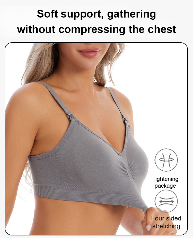 Yoga bra with seamless support
