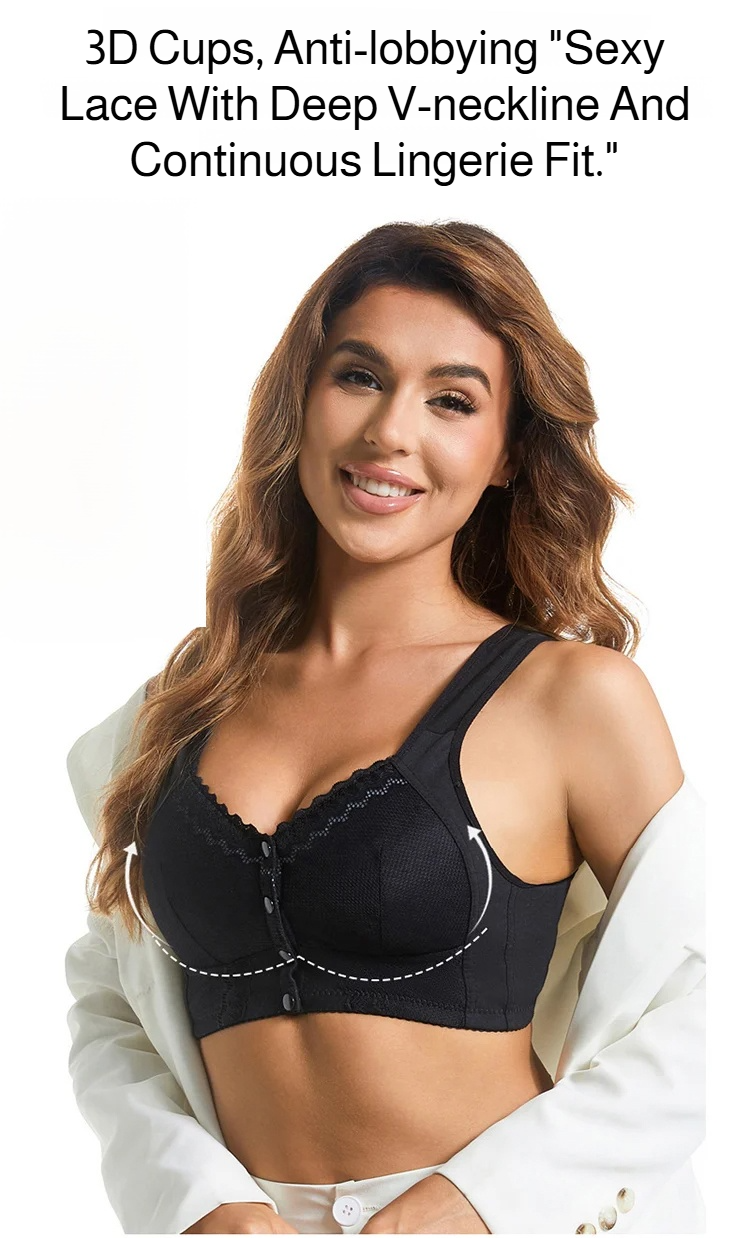 Comfortable seamless front closure bra for women