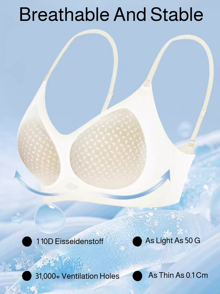 Nudefarbener nahtloser bügelloser U-förmiger BH mit schöner Rückseite